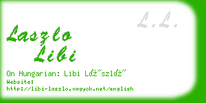 laszlo libi business card